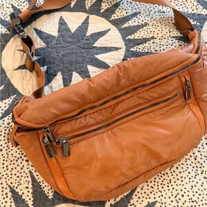 Caraa Sling Large Crossbody – Clay – Quilted Nylon – MSRP $170